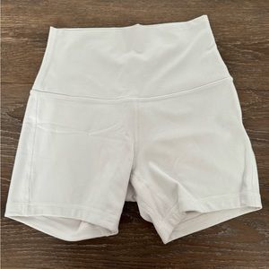 Lululemon white align biker shorts